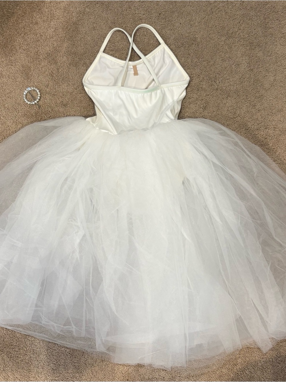 White Tulle Princess Dress for Girls - Sleeveless Ballet Style